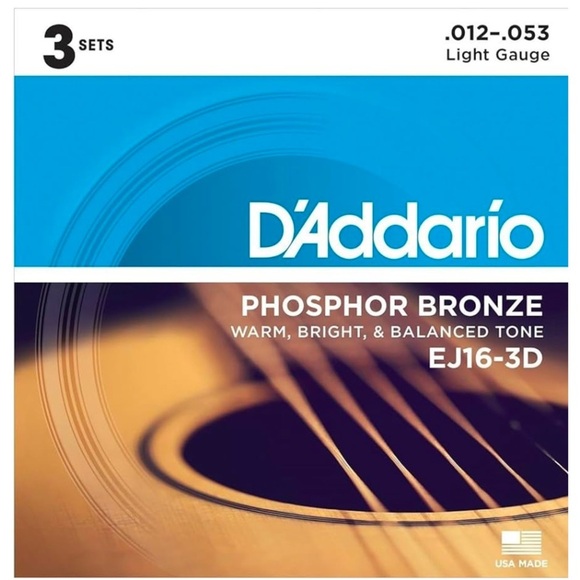 🆕 D'Addario Guitar Strings - EJ16-3D, 3-Pack - Picture 1 of 5